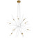 Stellar LED Chandelier in Matte White and Antique Brass (268|CHC5600WHT)