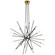 Stellar LED Chandelier in Matte Black and Antique Brass (268|CHC5600BLK)
