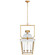 Coventry Four Light Lantern in Matte White and Antique-Burnished Brass (268|CHC5109WHTABCG)