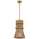 Antigua LED Pendant in Antique-Burnished Brass and Natural Abaca (268|CHC5021ABNAB)