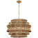 Antigua LED Chandelier in Antique-Burnished Brass and Natural Abaca (268|CHC5016ABNAB)