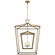 Darlana Double Cage Four Light Lantern in Gilded Iron (268|CHC2199GI)