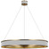 Connery LED Chandelier in Matte White and Antique-Burnished Brass (268|CHC1616WHTAB)