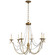 Marigot Six Light Chandelier in Antique-Burnished Brass (268|CHC1415ABSG)