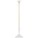 Rosetta LED Pendant in Matte White and Hand-Rubbed Antique Brass (268|ARN5540WHTHAB)