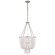 Jacqueline Four Light Chandelier in Burnished Silver Leaf (268|ARN5102BSLWG)