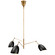 Sommerard Three Light Chandelier in Hand-Rubbed Antique Brass and Black (268|ARN5008HABBLK)