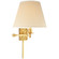 Gene One Light Swing Arm Wall Lamp in Natural Brass (268|AH2012NBS)