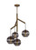 Sedona Four Light Chandelier in Aged Brass (182|700SDNMPR1KR)