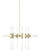 Linger LED Chandelier in Natural Brass (182|700LNG18NBLED930)