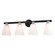 Vermont Four Light Vanity in Matte Black/Satin Nickel (63|W0407)