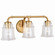 Toledo Three Light Vanity in Natural Brass (63|W0264)