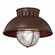 Harwich One Light Outdoor Flush Mount in Burnished Bronze (63|T0143)