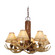 Lodge Six Light Chandelier in Noachian Stone (63|CH33006NS)