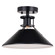 Canton One Light Semi-Flush Mount in Black/Matte White (63|C0270)