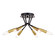Ellis Six Light Semi-Flush Mount in Matte Black/Satin Brass (63|C0264)