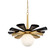 Daphne One Light Pendant in Matte Black/French Gold (137|372P01LMBFG)