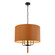 Secret Agent Four Light Pendant in Black/Camel Leather (137|368P04BLC)