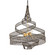 Flow Six Light Pendant in Matte Black/French Gold (137|240P06LMBFG)