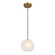 Geodesic One Light Mini Pendant in Matte Antique Brass (52|21576)