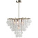 Goccia Six Light Pendant in Antiqued Bright Silver Leaf (52|21544)