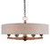 Woodall Six Light Chandelier in Dark Bronze & Antique Brass (52|21331)