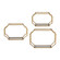 Lindee Wall Shelves S/3 in Antiqued Gold Leaf (52|04048)
