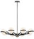 Ace Eight Light Chandelier in Carbide Blk With Polished Nickel Accents (67|F7164)