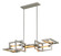 Enigma Five Light Linear Pendant in Silver Leaf W Stainless Acc (67|F7105)