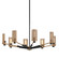 Pilsen Eight Light Chandelier in Soft Off Black/Patina Brass (67|F6878SFBPBR)
