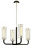 Aeon Four Light Chandelier in Carbide Blk & Pol Nickel (67|F6274)