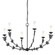 Florian Six Light Chandelier in Black Iron (67|F4440BI)