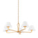 Ozias Five Light Chandelier in Vintage Gold Leaf (67|F2536VGL)