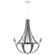 Crystal Empire Eight Light Chandelier in Grizzly Black (53|CY1008NLB1R)