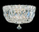 Petit Crystal Deluxe Three Light Flush Mount in Polished Silver (53|589040O)