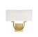 Rhodes Two Light Wall Sconce in Warm Brass (51|99982322)