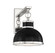Corning One Light Wall Sconce in Black with Polished Nickel Accents (51|988841173)