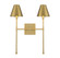 Jefferson Two Light Wall Sconce in Warm Brass (51|952022322)