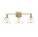 Drake Three Light Bath Bar in Warm Brass (51|891303322)