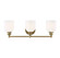 Melrose Three Light Bath Bar in Warm Brass (51|868363322)