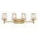 Garnet Four Light Bathroom Vanity in Warm Brass (51|860014322)