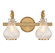 Adams Two Light Bathroom Vanity in Warm Brass (51|844172322)