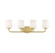 Capra Four Light Bath Bar in Warm Brass (51|840904322)