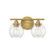 Carson Two Light Bath Bar in Warm Brass (51|840502322)