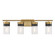 Brickell Four Light Bathroom Vanity in Warm Brass (51|836004322)
