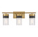 Brickell Three Light Bathroom Vanity in Warm Brass (51|836003322)