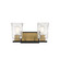 Sidney Two Light Bathroom Vanity in Matte Black with Warm Brass Accents (51|817202143)