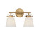 Kaden Two Light Bathroom Vanity in Warm Brass (51|816272322)