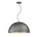 Sommerton Three Light Pendant in Rubbed Zinc with Silver Leaf (51|75014385)