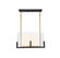 Eaton One Light Pendant in Matte Black with Warm Brass Accents (51|719831143)